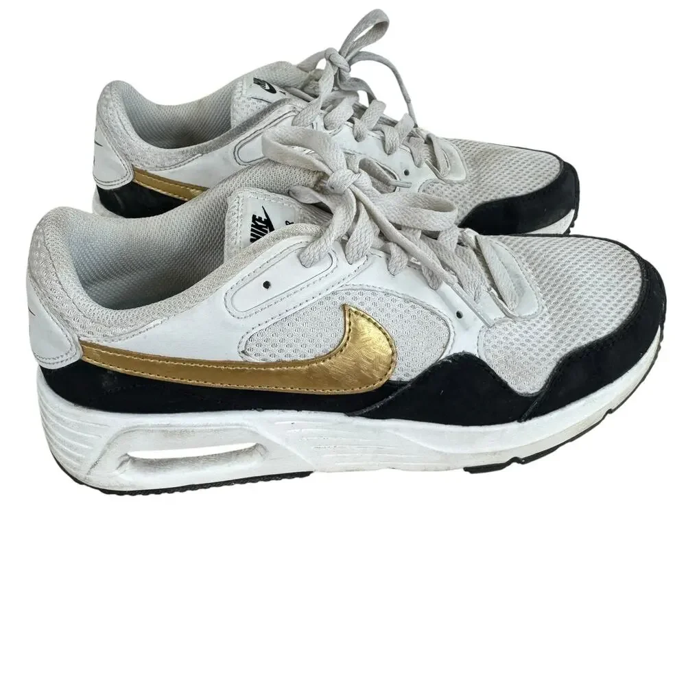 Nike Air‎ Max SE Trainer White Black Gold DV-6842-001 Sneakers 7.5